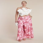 PatBO x ELOQUII Embellished Flower Appliqu&eacute; Top image number null