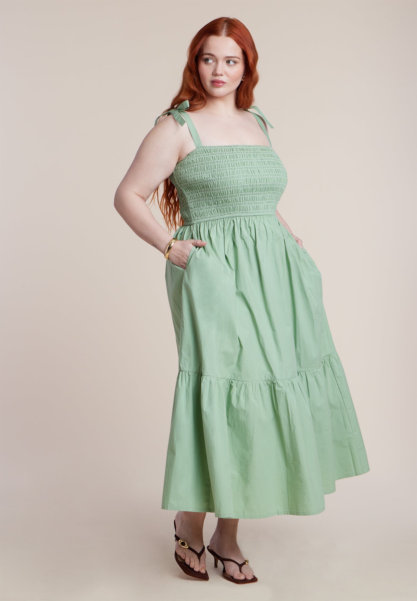 Smocked Bodice Maxi Dress image number 1