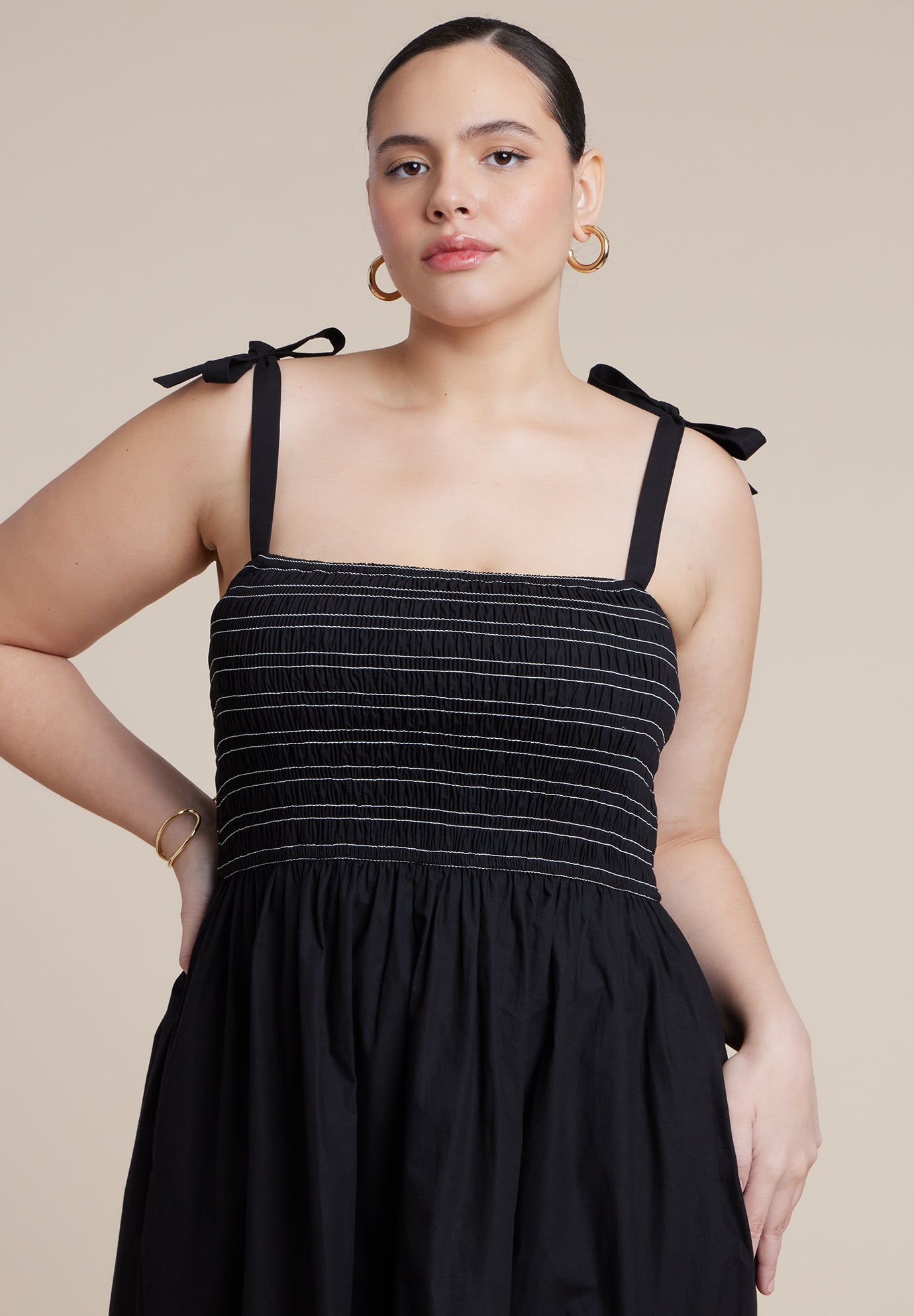 Smocked Bodice Maxi Dress image number 1