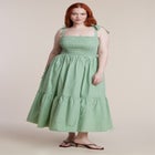 Smocked Bodice Maxi Dress image number null