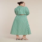 Cinch Detail Poplin Midi Dress image number null