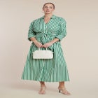 Cinch Detail Poplin Midi Dress image number null