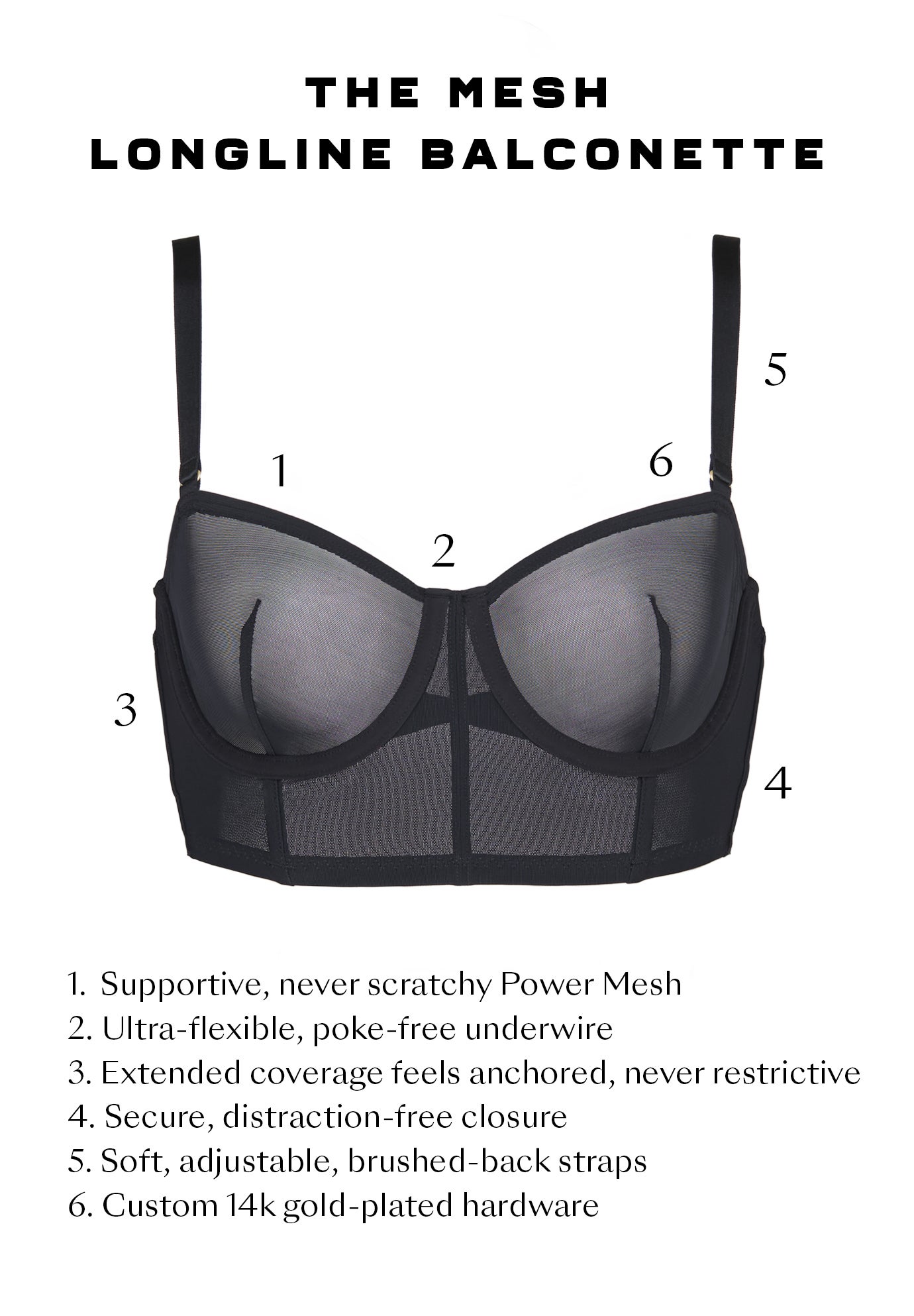 The Longline Bra - Mesh image number 6