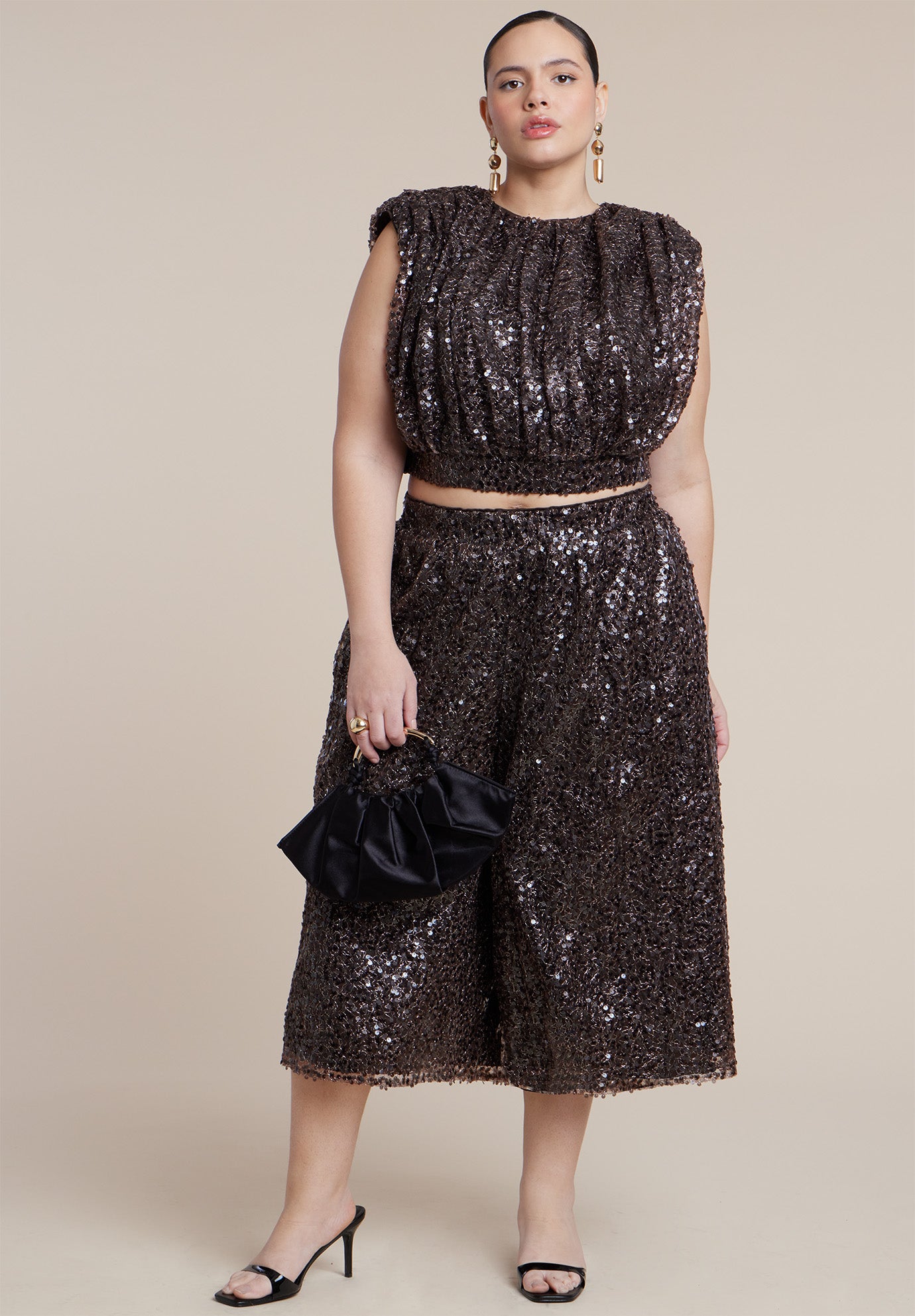 Sequin Strong Shoulder Top image number 3