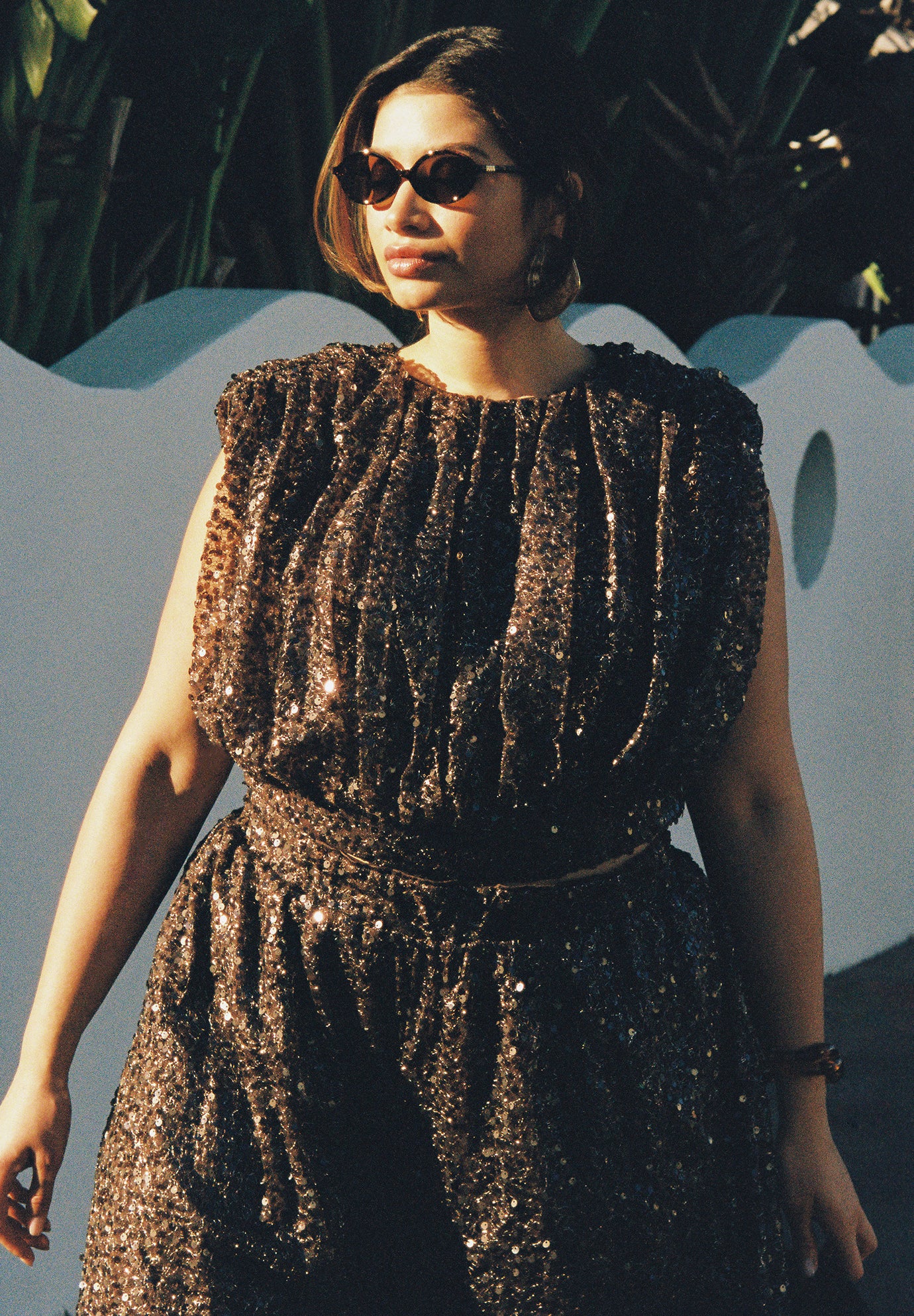 Sequin Strong Shoulder Top image number 0