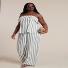 Sleeveless Linen Top With Foldover image number null