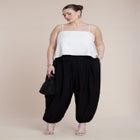Cascading Linen Crop Top image number null