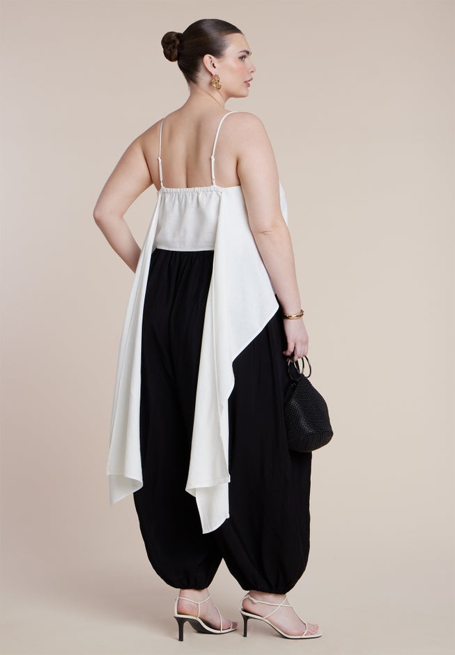 Cascading Linen Crop Top image number 6