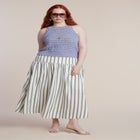 Open Stitch Racer Tank image number null