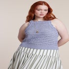 Open Stitch Racer Tank image number null