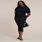 Sleeve Overlay Draped Top image number null