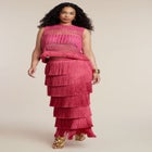 PatBO x ELOQUII Fringe Detail Crochet Top image number null