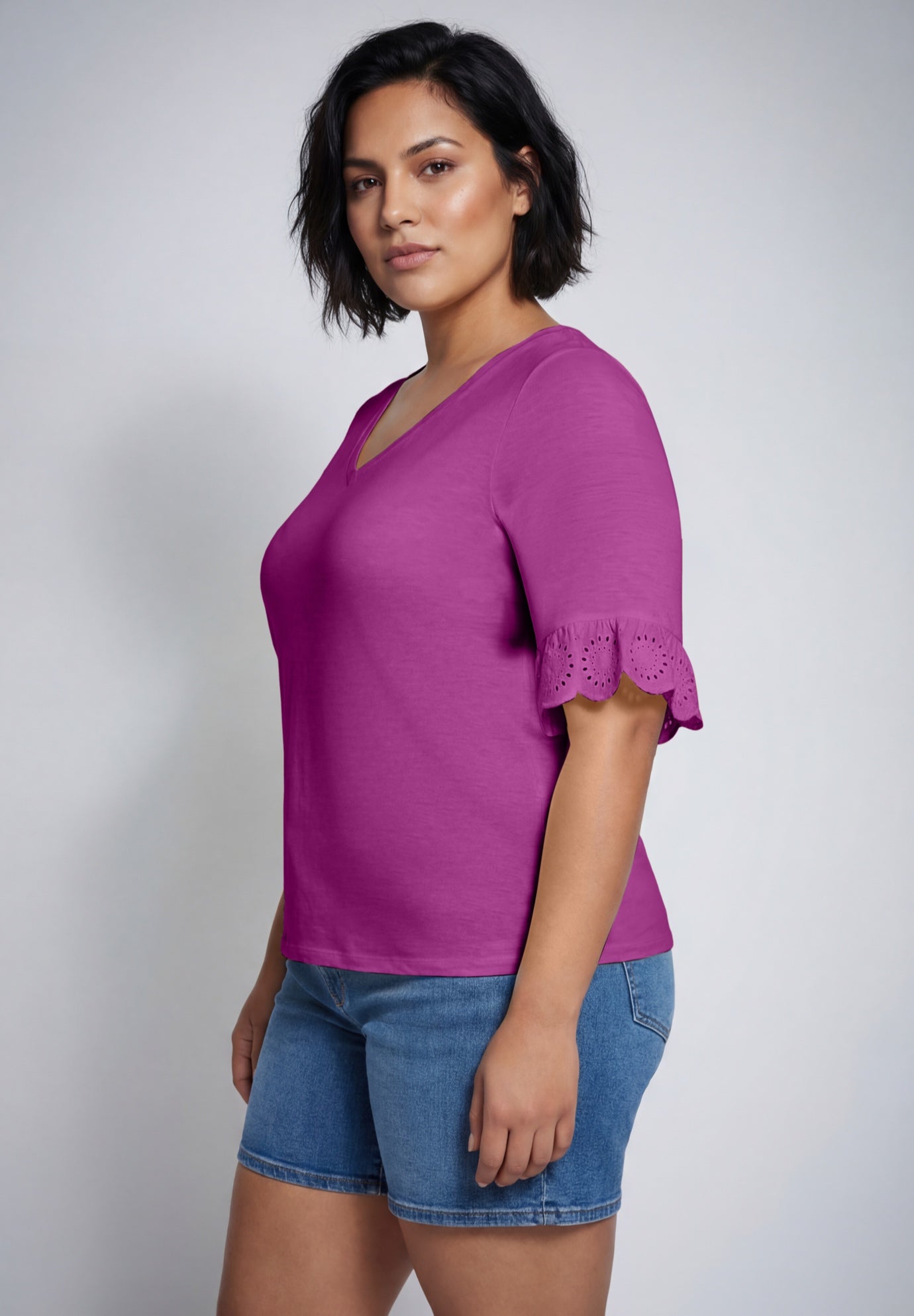 Eyelet Trim Top image number 2