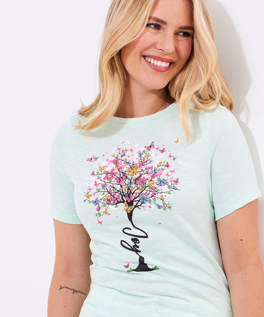 Cotton Slub Graphic Tee image number 0