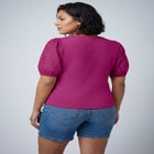 Eyelet Sleeve Tee image number null