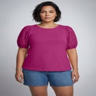 Eyelet Sleeve Tee image number null