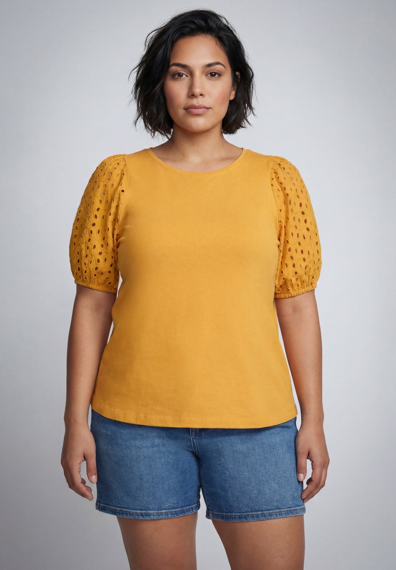 Eyelet Sleeve Tee image number 0