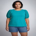 Eyelet Sleeve Tee image number null