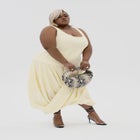 Draped Hem Maxi Dress image number null