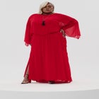 Sheer Draped Gown image number null