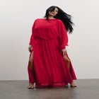 Sheer Draped Gown image number null