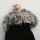 Ostrich Feather Cropped Jacket image number null