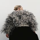 Ostrich Feather Cropped Jacket image number null