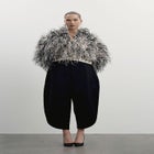 Ostrich Feather Cropped Jacket image number null