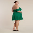 Strapless Mini Dress With Overlay image number null