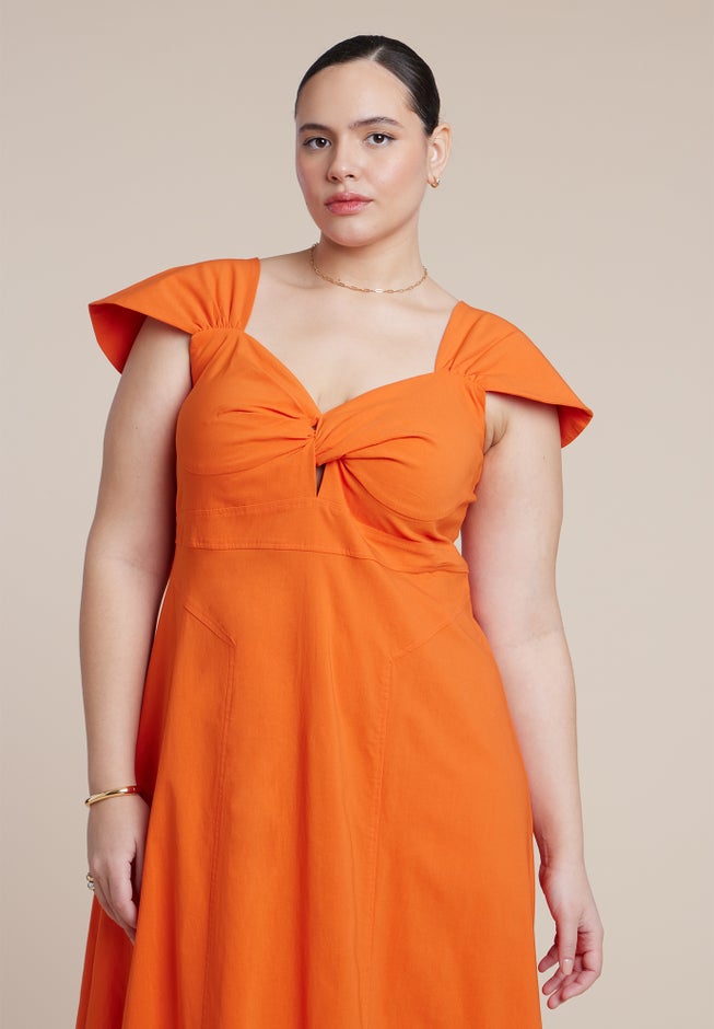 Twist-Detail Midi Dress image number 2