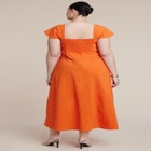 Twist-Detail Midi Dress image number null