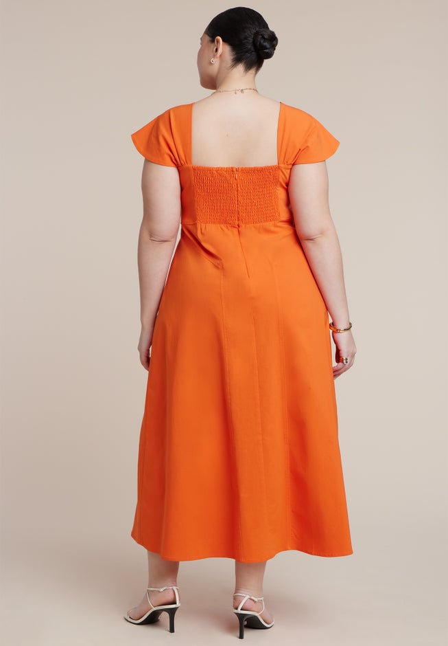 Twist-Detail Midi Dress image number 3