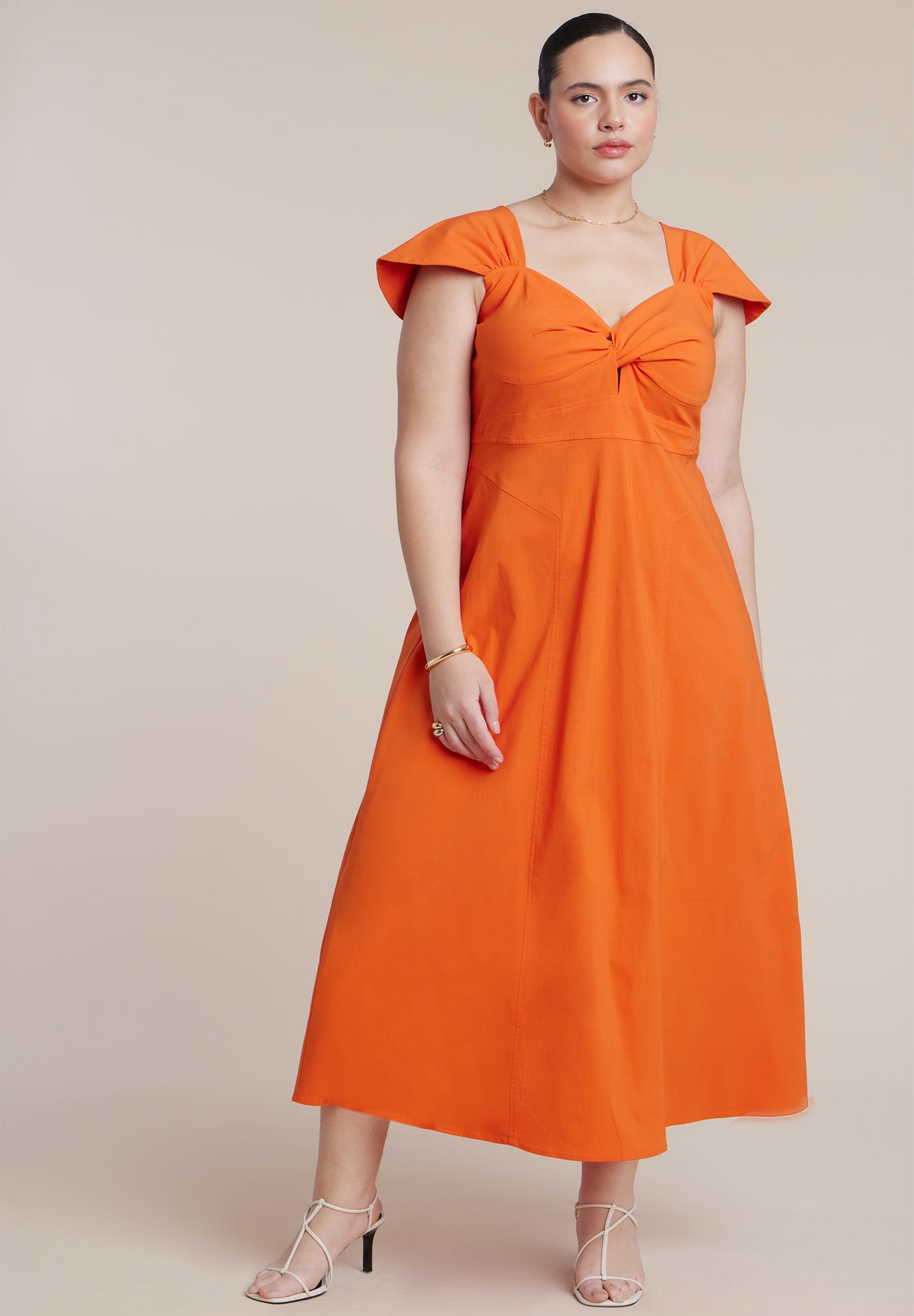 Twist-Detail Midi Dress image number 0