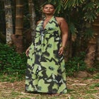 Tie-Detail Halter Maxi Dress image number null