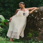 Crochet Knit Maxi Dress image number null