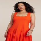 Drop-Waist Bubble Maxi Dress image number null