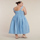 Drop-Waist Chambray Maxi Dress image number null
