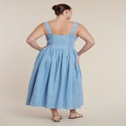 Drop-Waist Chambray Maxi Dress image number null