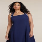 Halter Neck Poplin Midi Dress image number null