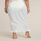 PatBO x ELOQUII Ruffled Sheer Mesh Skirt image number null