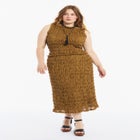 Sleeveless Smocked Lace Knit Top image number null