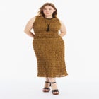 Sleeveless Smocked Lace Knit Top image number null