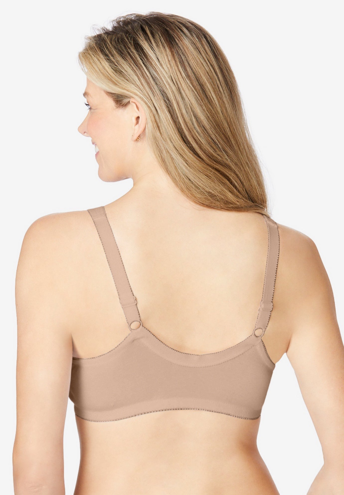 Cotton Front-Close Wireless Bra image number 1