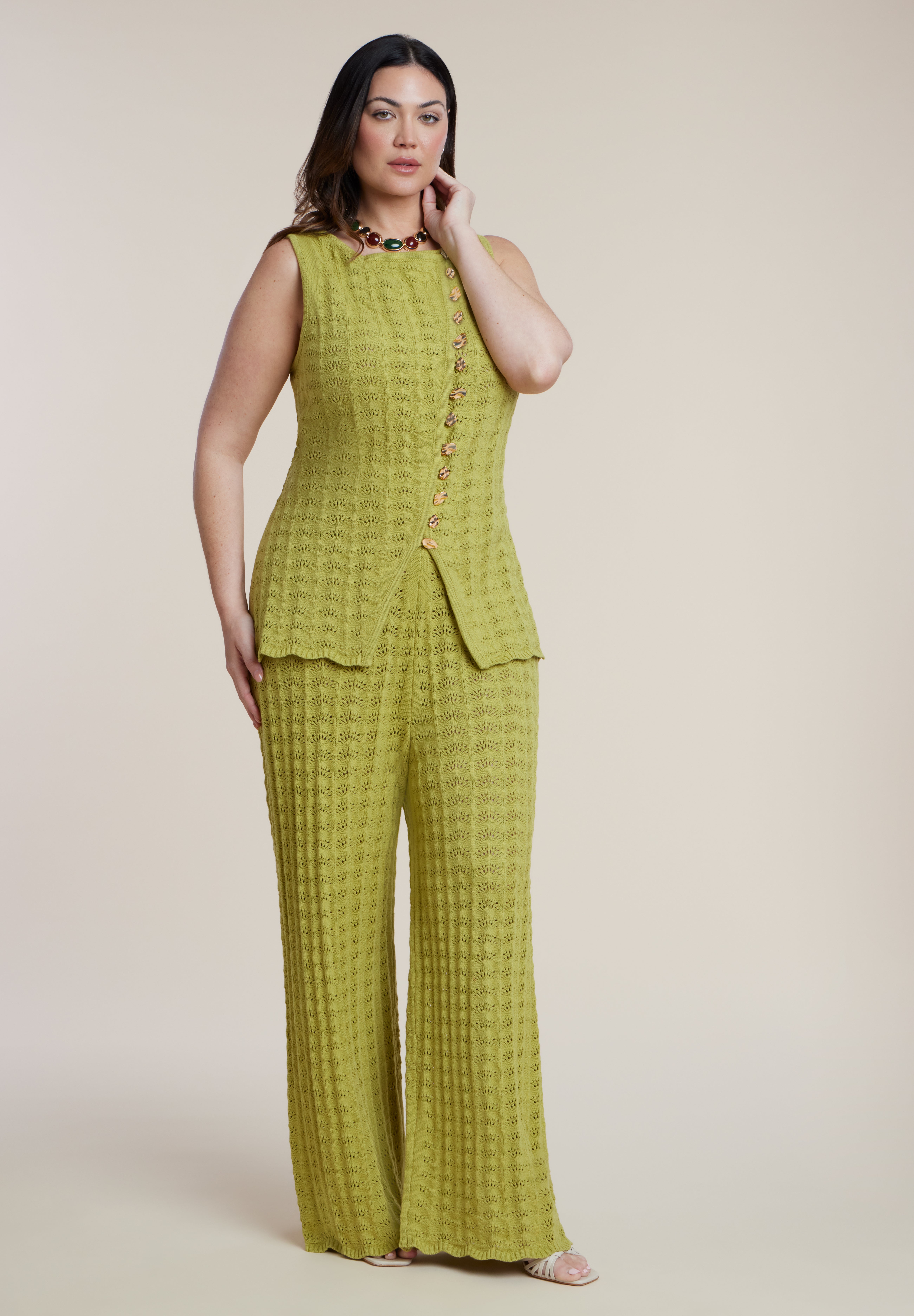 Pointelle Stitch Sweater Pant image number 1