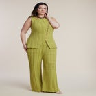 Pointelle Stitch Sweater Pant image number null