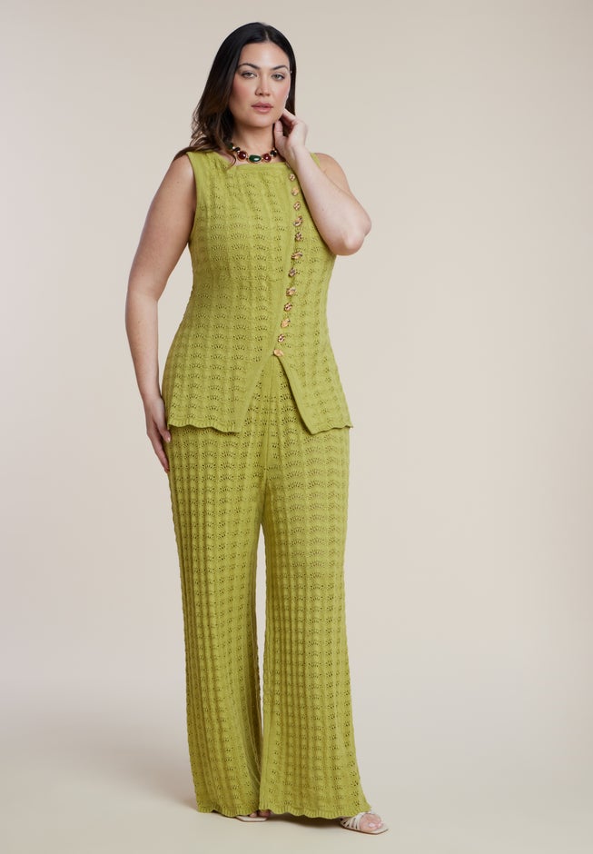 Pointelle Stitch Sweater Pant image number 1