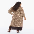 Fringe-Trim Surplice Maxi Dress image number null