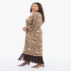 Fringe-Trim Surplice Maxi Dress image number null