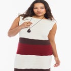 Colorblock Crochet Knit Maxi Dress image number null