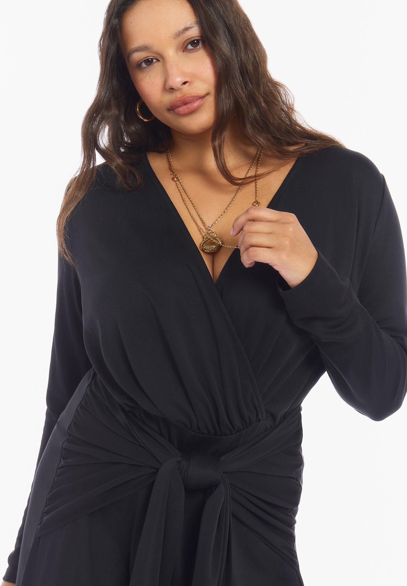 Tie-Waist Knit Maxi Dress image number 2